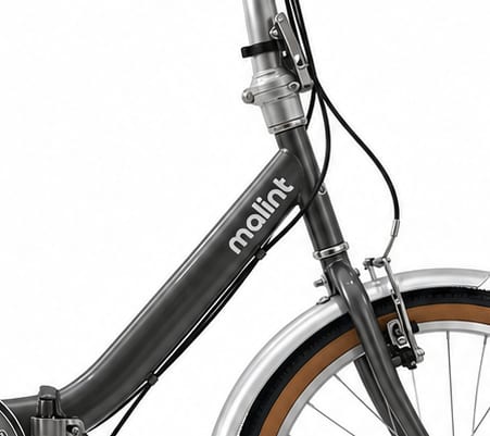 Head tube, folding stem clamp and the malint wordmark