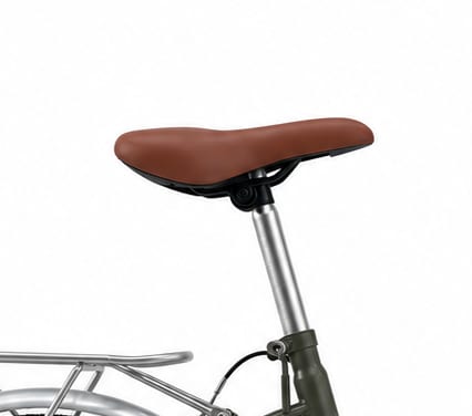 Brown saddle and silver seatpost