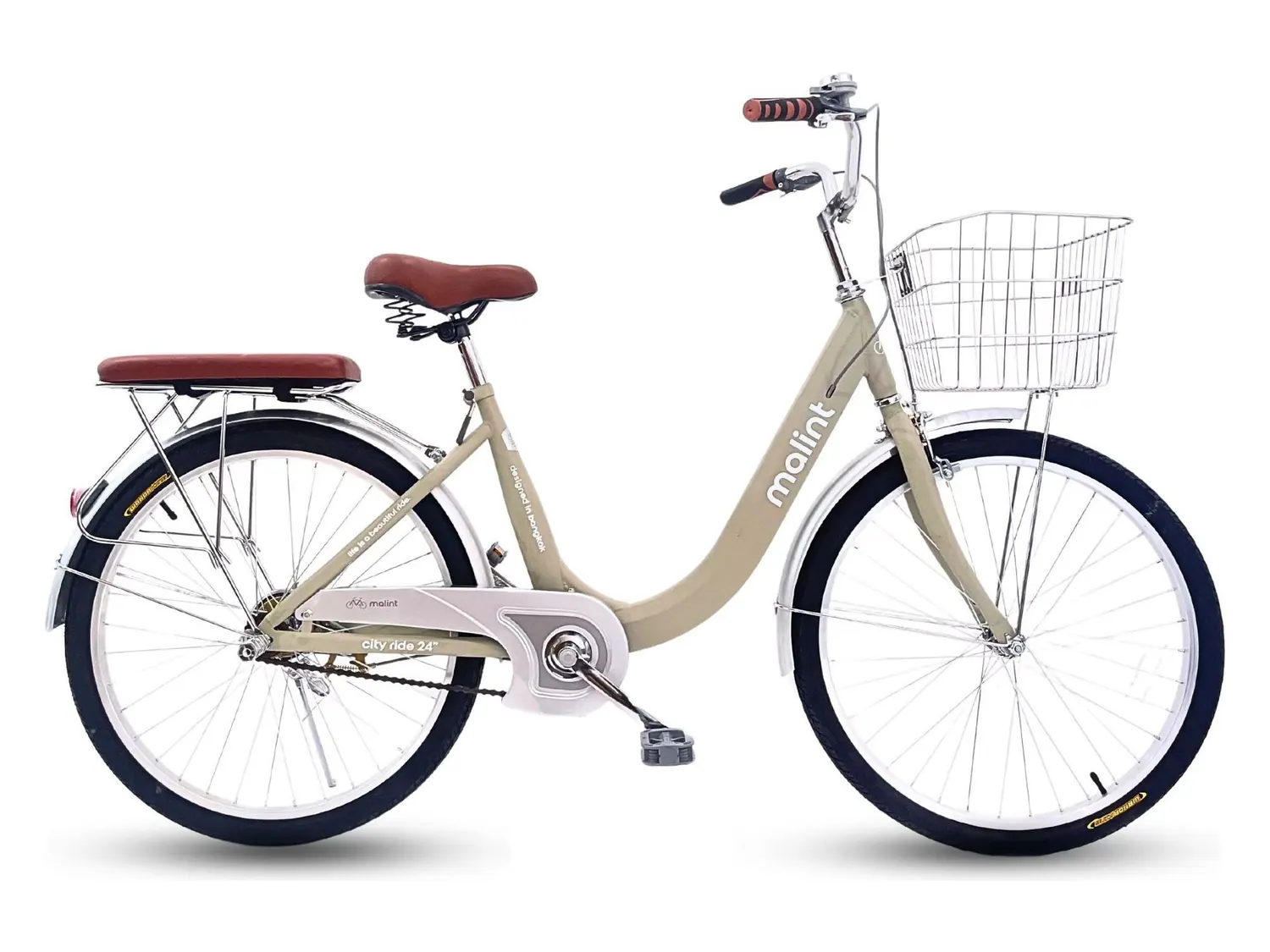 Reference photograph of the cream Malint City Ride 24 inch city bicycle
