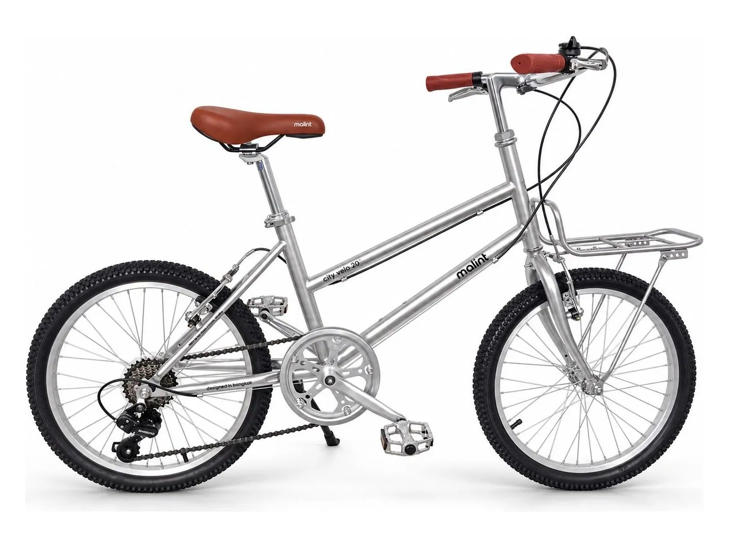 Reference photograph of the silver Malint City Velo 20 inch vintage bicycle