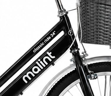 classic ride 24" lettering and the malint wordmark on the down tube