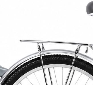 Rear carrier and mudguard above the rear wheel