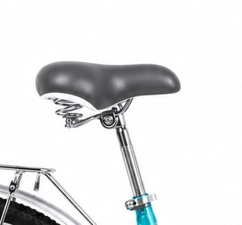 Sprung saddle and silver seatpost