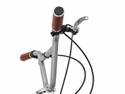 Grip, bell and brake lever on the handlebar