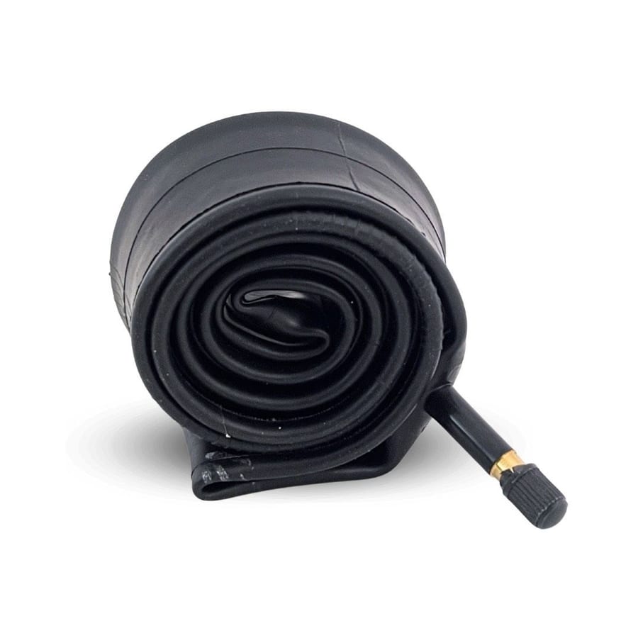 Bicycle tube, coiled, with the valve