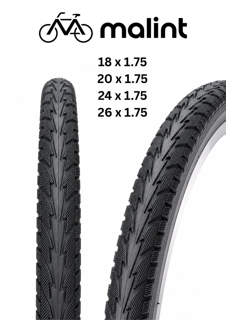 City tyre size sheet: 18, 20, 24 and 26 x 1.75