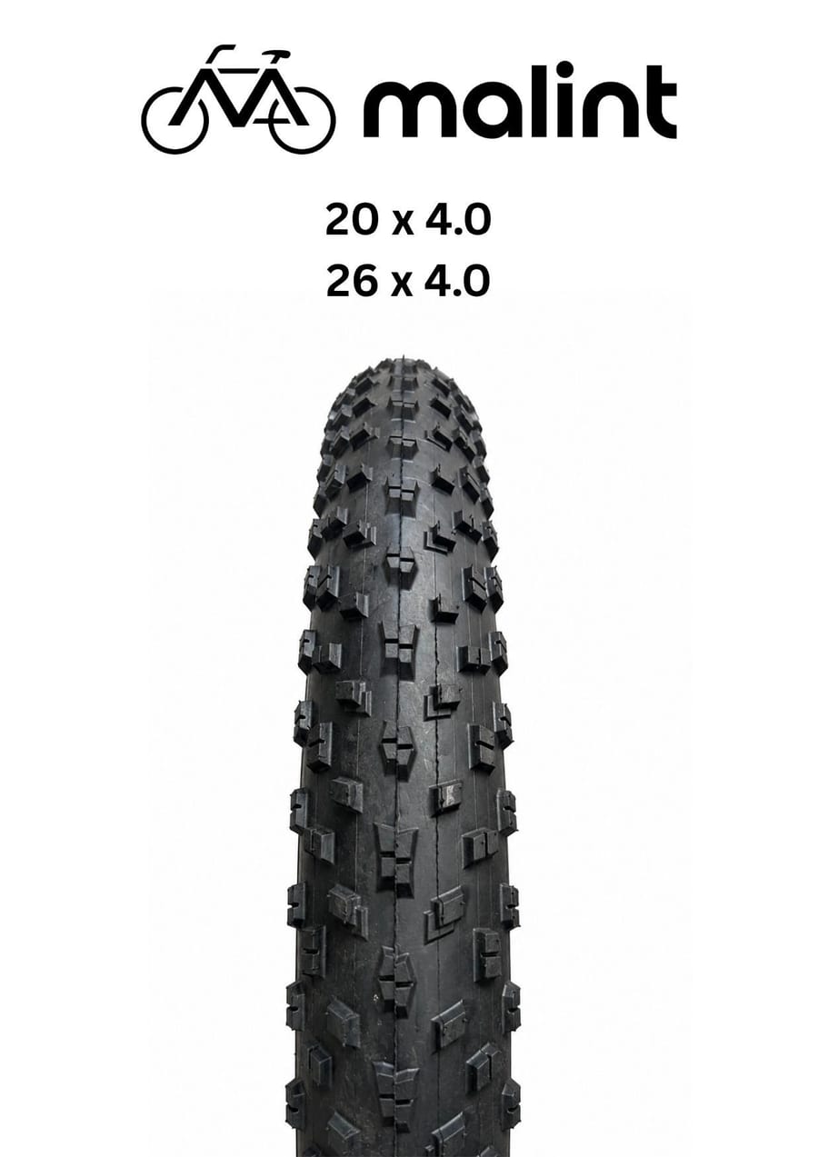 Fat tyre size sheet: 20 and 26 x 4.0