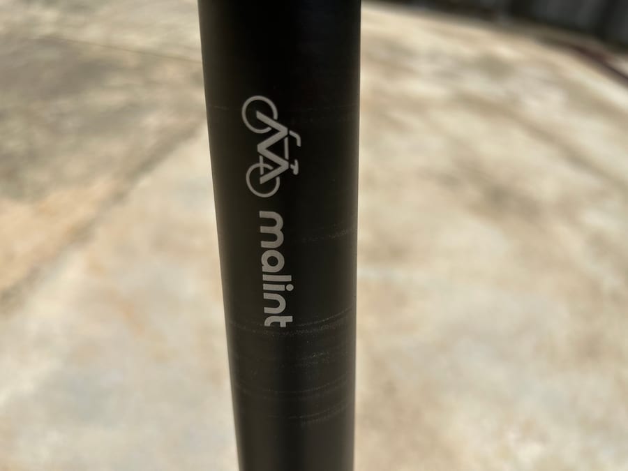 Malint emblem on the seatpost