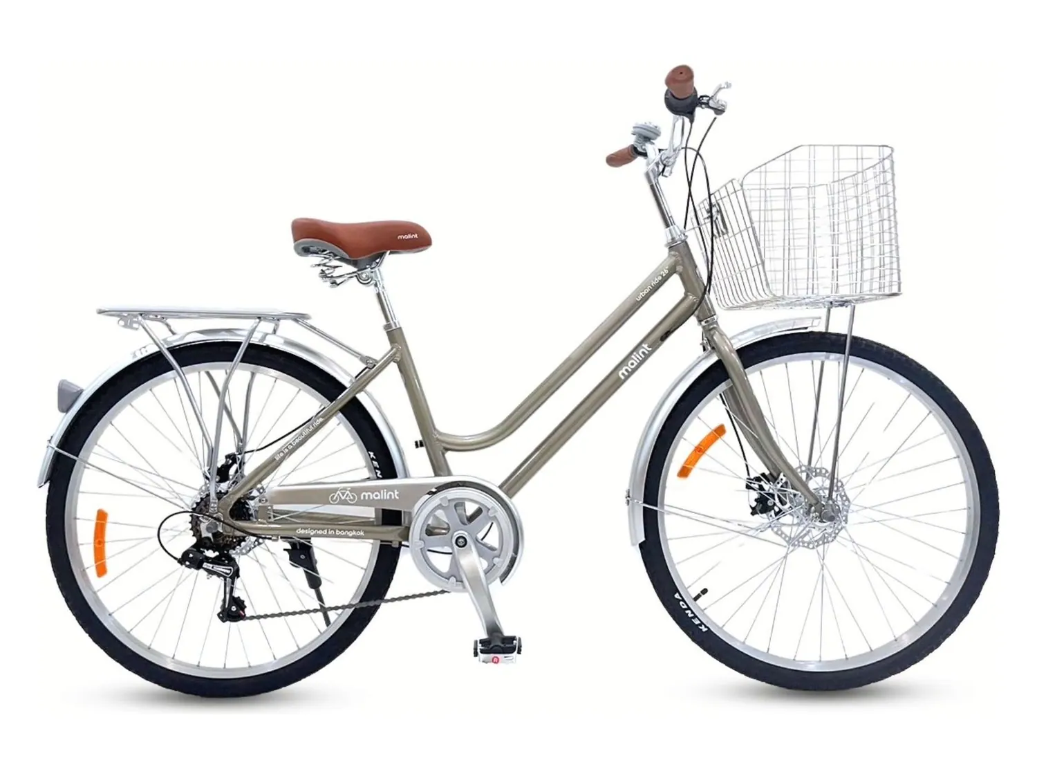 Reference photograph of the khaki Malint Urban Ride 26 inch city bicycle